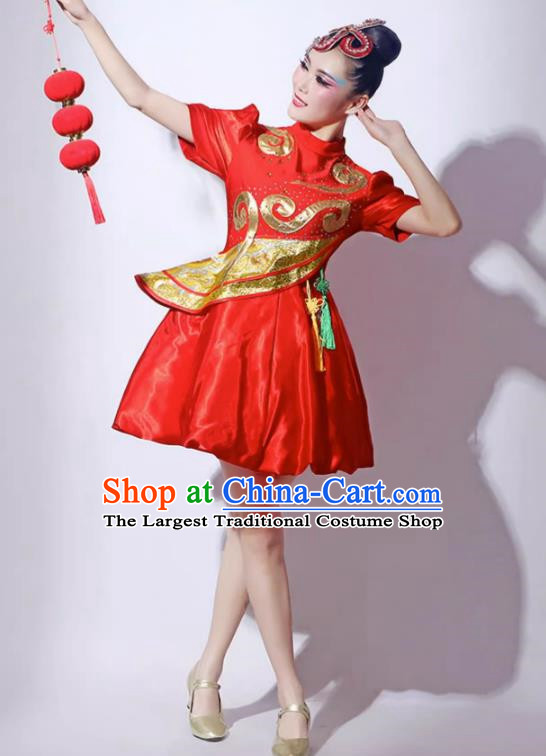 Drumming Costumes Modern Dance Skirts Performance Costumes Festive Fan Dance Costumes Lantern Skirts Square Dance Costumes