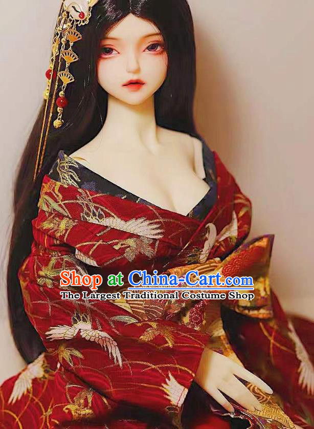 Handmade BJD Doll Costume Top Super Dollfie Clothing Customize Girl Trailing Kimono