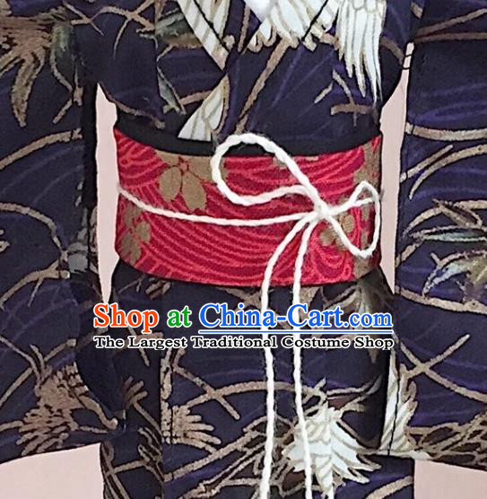 Customize Navy Kimono Handmade BJD Doll Costume Top Super Dollfie Japanese Clothing