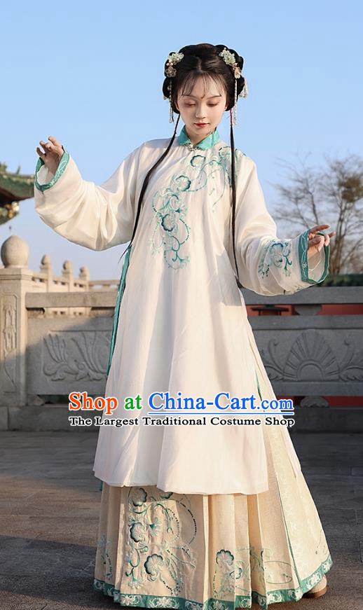 China Ming Dynasty Young Lady Hanfu A Dream in Red Mansions The Twelve Beauties of Jinling Qiao Jie Costumes