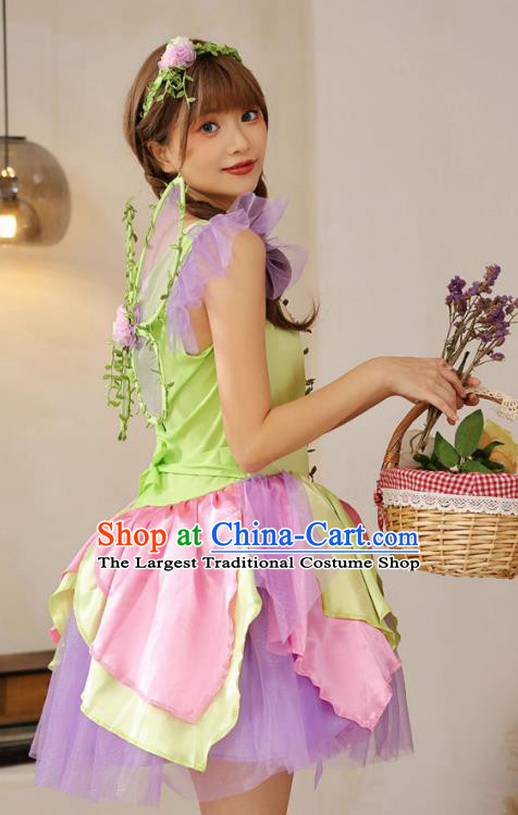 Christmas Stage Performance Clothing Top Halloween Costume Cosplay Flower Fairy Dress