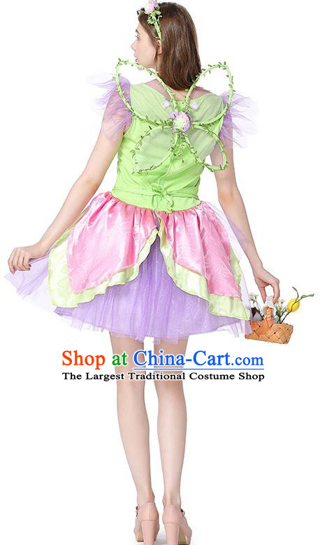 Christmas Stage Performance Clothing Top Halloween Costume Cosplay Flower Fairy Dress