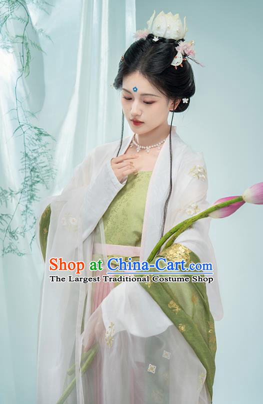 China Traditional Hanfu Ancient Song Dynasty Palace Lady Dress Costumes Complete Set