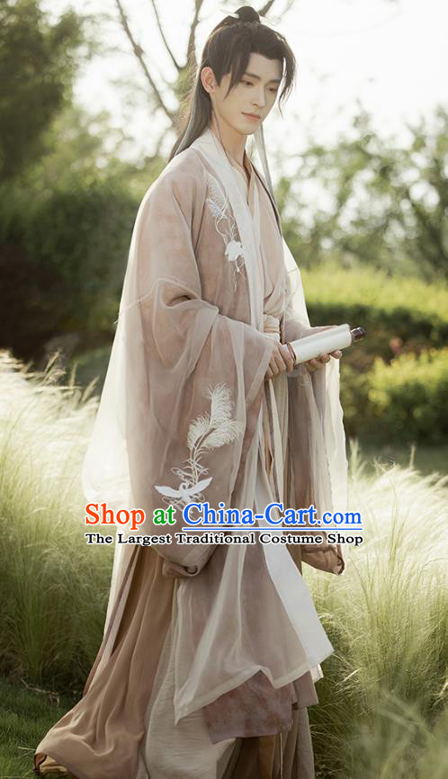 China Song Dynasty Young Childe Historical Costumes Ancient Scholar Clothing Male Hanfu Complete Set