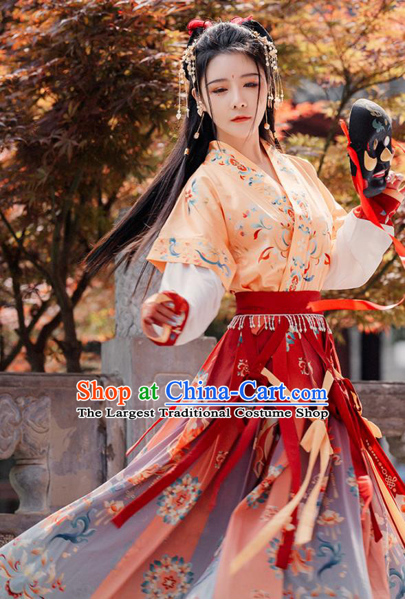 China Tang Dynasty Historical Costumes Female Hanfu Ruqun Ancient Royal Princess Clothing