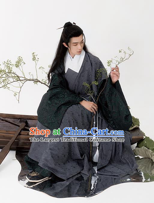 China Hanfu Priest Robes Ancient Scholar Clothing Ming Dynasty Young Man Replica Costumes