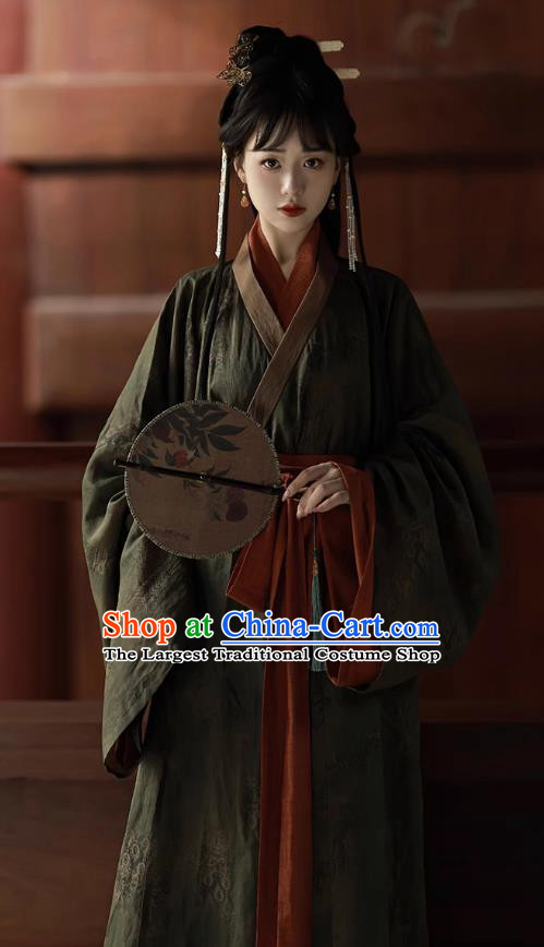 China Song Dynasty Young Lady Replica Costumes Hanfu Long Gowns Ancient Royal Princess Clothing