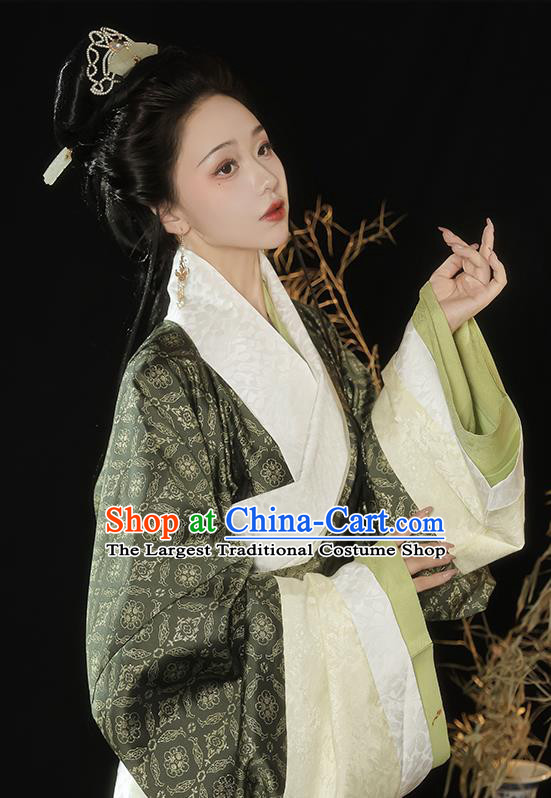 China Ancient Royal Princess Clothing Han Dynasty Noble Woman Replica Costumes Hanfu Mawangdui Quju Curving Front Robe