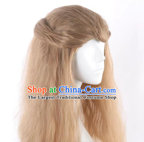 Thor Flax Gold Slightly Curly Beauty Tip Cos Full Head Set And Wig