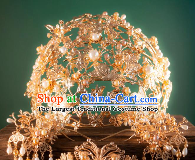 China Handmade Hanfu Hair Jewelries Song Dynasty Empress Hair Accessories Ancient Fairy Hairpins Headpieces