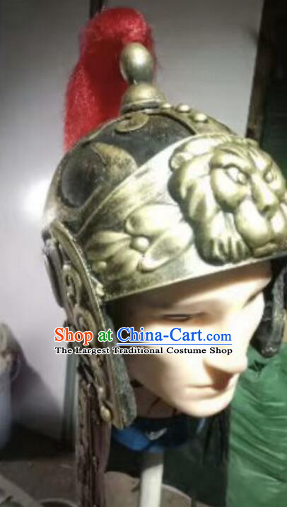 China Tang Dynasty Warrior Headwear Handmade Cosplay Officer Hat Ancient General Helmet