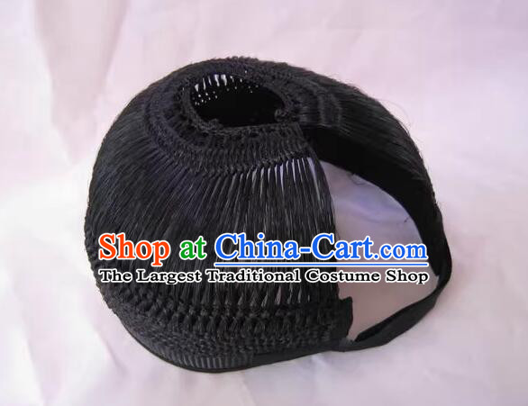 Handmade Chinese Taoist Hat Traditional Taoism Headband Black Headwear