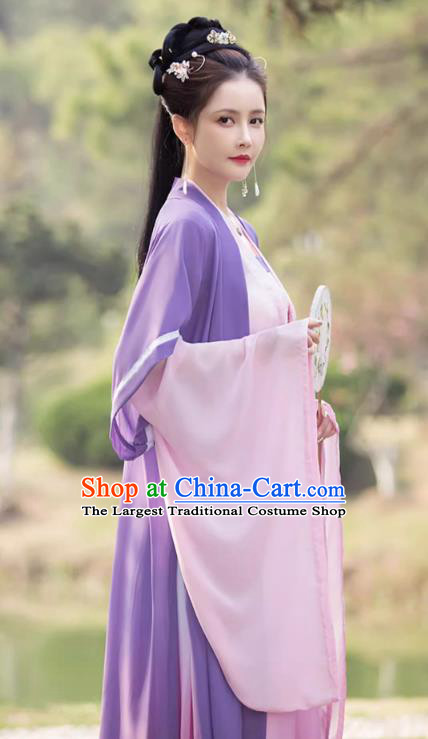 China Song Dynasty Female Replicate Clothing Traditional Hanfu Fairy Dress Ancient Princess Clothing