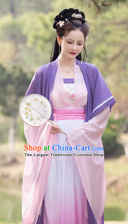 China Song Dynasty Female Replicate Clothing Traditional Hanfu Fairy Dress Ancient Princess Clothing