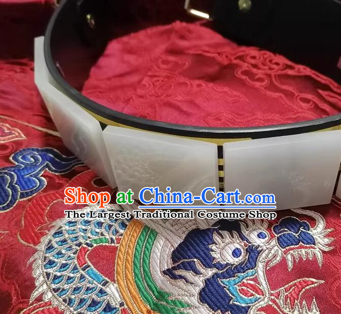 China Ming Dynasty Belt Ancient Royal Guards Waistband Handmade Feiyu White Jade Blet