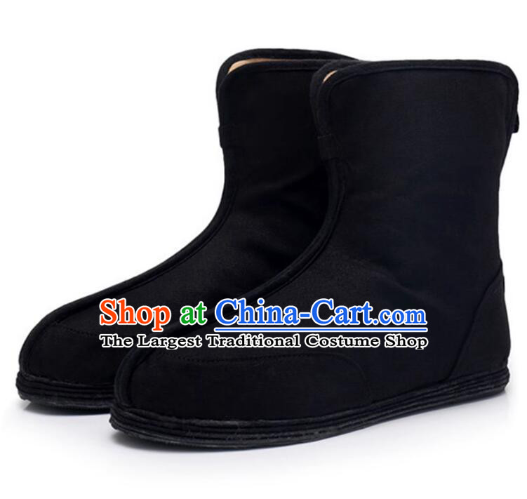 China Black Kung Fu Boots Winter Insulated Shoes Old Beijing Shoes Handmade Cloth Boots