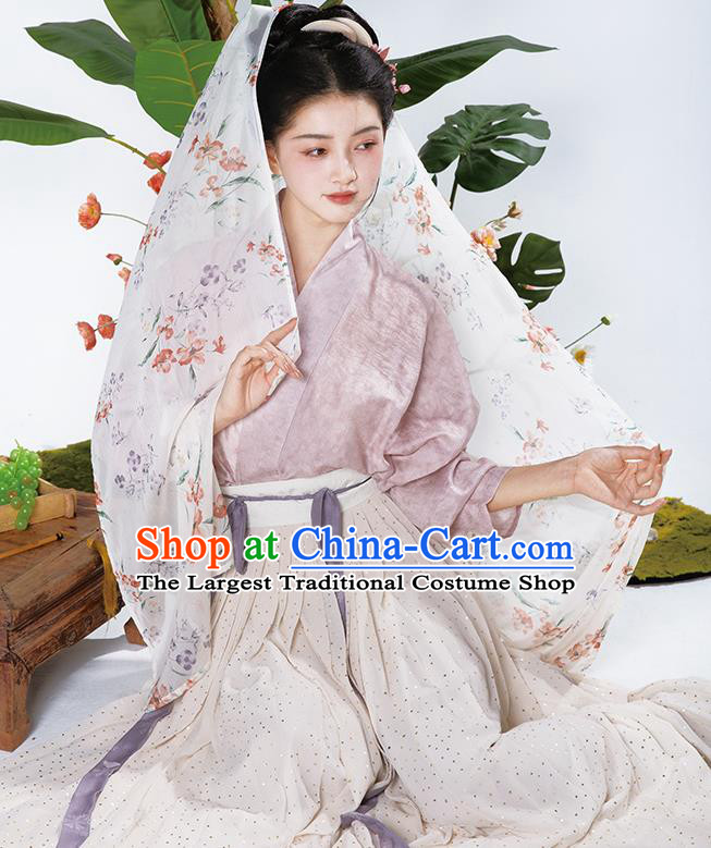 China Hanfu Blouse and Skirt Song Dynasty Noble Woman Costumes Ancient Young Mistress Clothing Complete Set