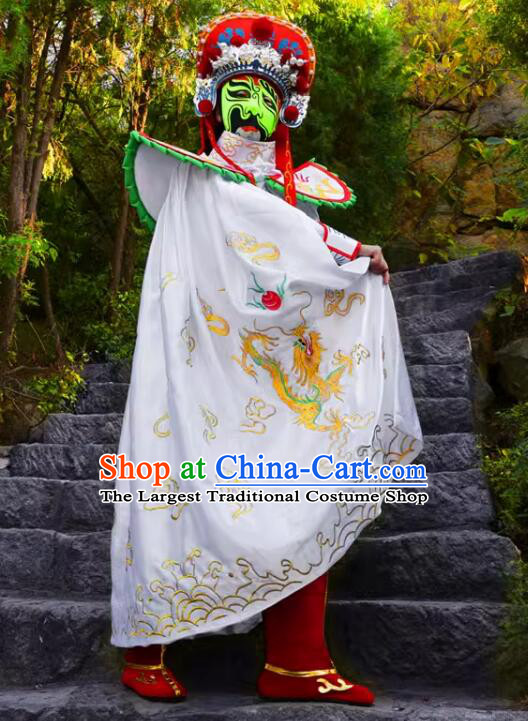 China Mask Change White Outfit Bian Lian Mask Changing Costumes Complete Set