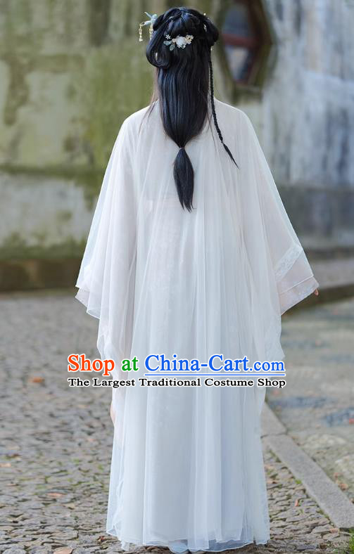 China Southern and Northern Dynasties Woman Costumes Traditional Hanfu Wide Sleeve Dress Ancient Fairy Clothing