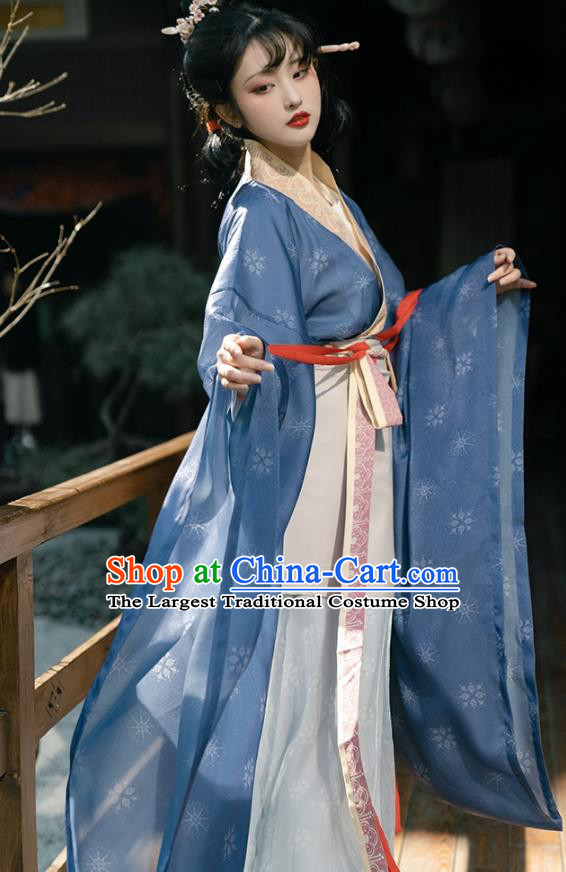 China Southern and Northern Dynasties Young Lady Costumes Traditional Hanfu Ruqun Ancient Royal Princess Clothing