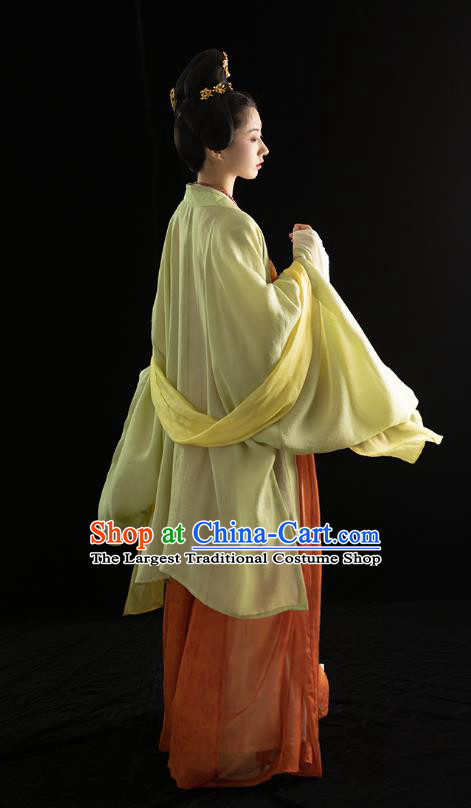China Traditional Hanfu Ruqun Late Tang Dynasty Empress Chang Costumes Ancient Noble Woman Clothing