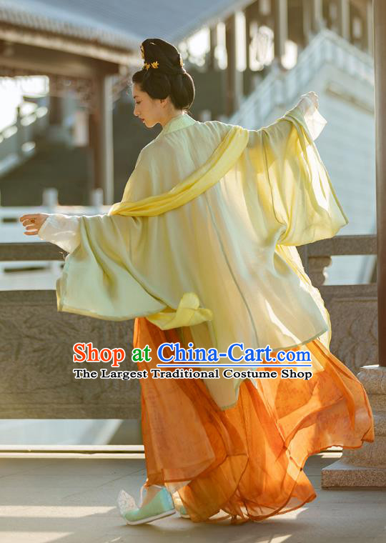 China Traditional Hanfu Ruqun Late Tang Dynasty Empress Chang Costumes Ancient Noble Woman Clothing