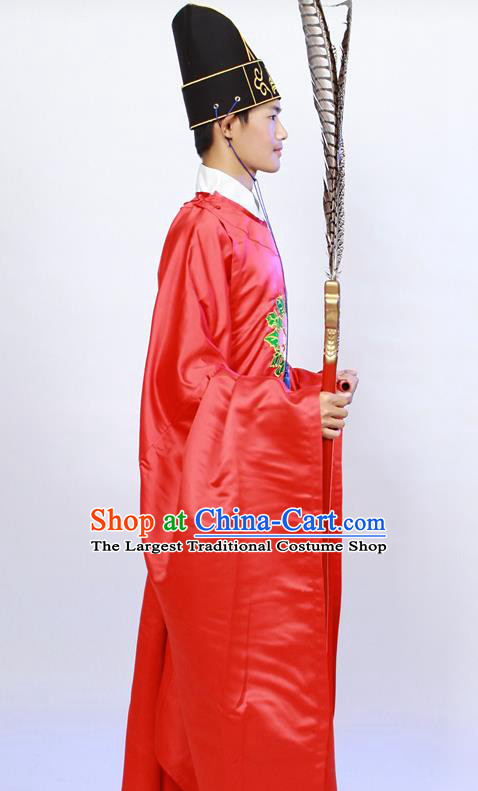 Traditional Hanfu the Ceremony of Confucius Red Robe China Ming Dynasty Official Costume Ancient Scholar Clothing