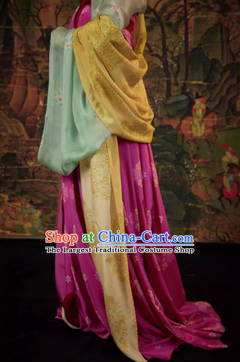 China Ancient Imperial Consort Replica Costumes Traditional Hanfu Mulberry Silk Dresses Tang Dynasty Noble Woman Shangguan Wan Er Clothing