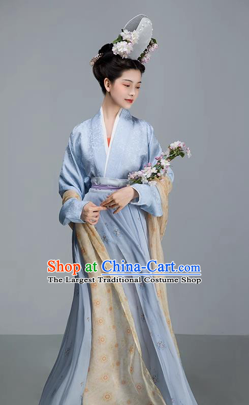 China Traditional Hanfu Mulberry Silk Dresses Song Dynasty Noble Woman Clothing Ancient Court Empress Replica Costumes