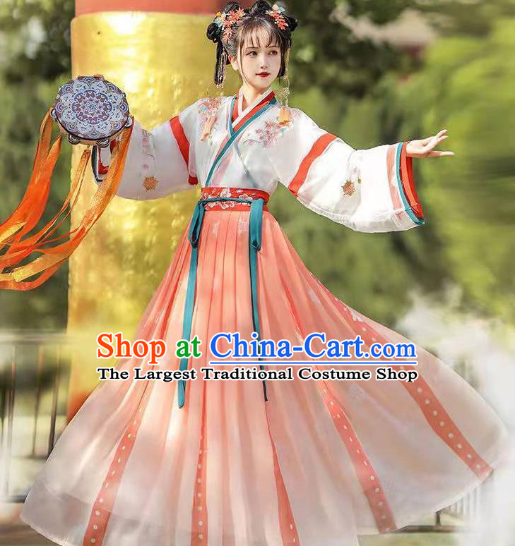 Chinese Hanfu Dress Ancient Court Princess Clothing Jin Dynasty Young Lady Costumes