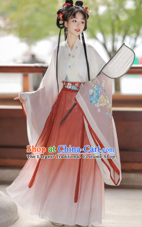 Traditional Hanfu Dress Chinese Ancient Princess Costume Southern and Northern Dynasties Woman Clothing