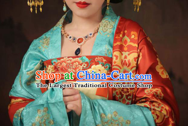 Chinese Tang Dynasty Court Woman Garment Costumes Ancient Empress Clothing Traditional Hanfu Dress