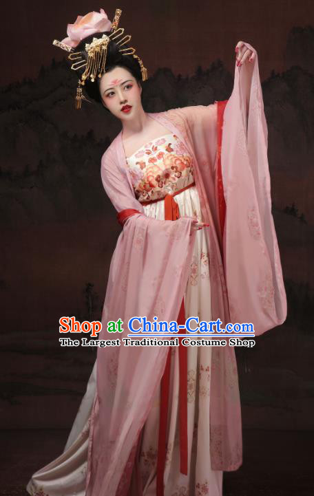 Chinese Tang Dynasty Garment Costumes Ancient Empress Hanfu Dress Palace Woman Clothing
