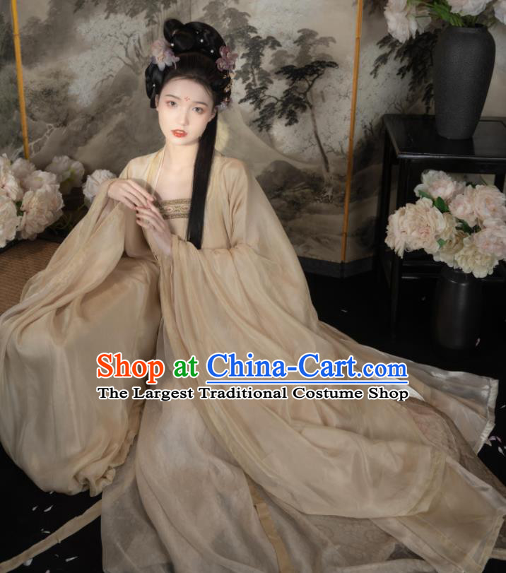 Chinese Traditional Hanfu Clothing Tang Dynasty Princess Garment Costumes Ancient Goddess Dresses