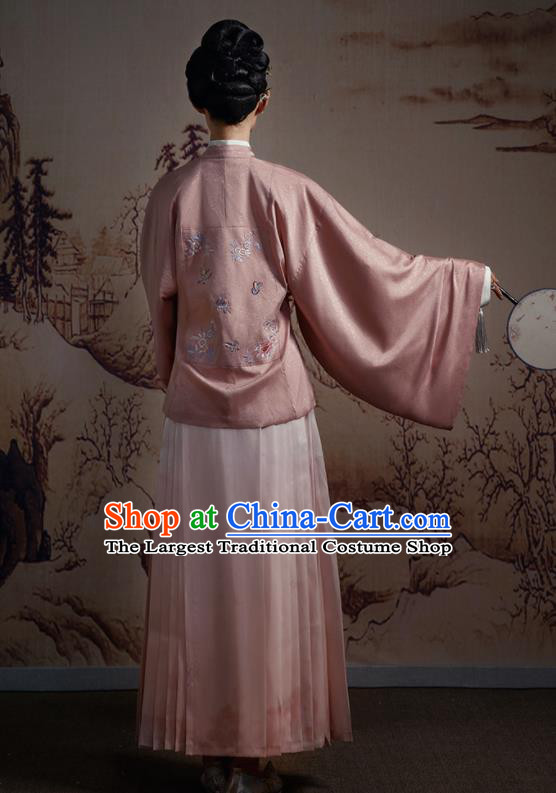Chinese Ming Dynasty Noble Woman Costumes Traditional Hanfu Dress Ancient Imperial Consort Clothing Complete Set
