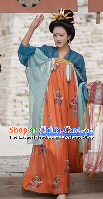 Chinese Tang Dynasty Empress Clothing Ru Qun Hanfu Dresses Ancient Imperial Consort Costumes