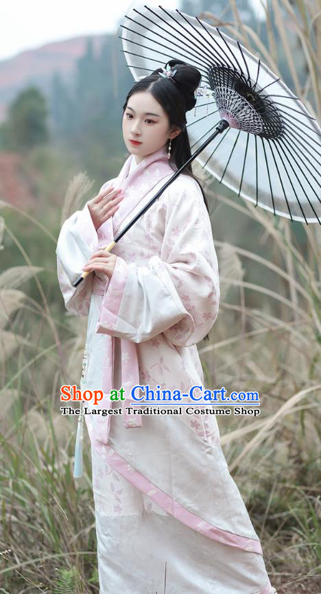 Chinese Han Dynasty Princess Clothing Ancient Palace Lady Costume Traditional Han Fu Dress Curving Front Robe