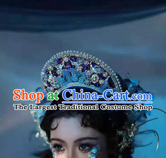 Baroque Queen Royal Crown Handmade Stage Show Jewelries Wedding Hair Accessories