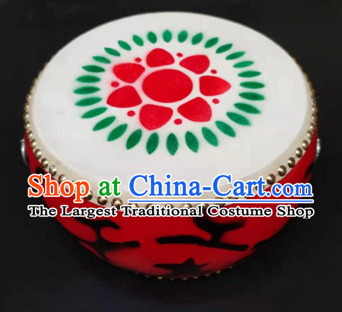 Chinese Hand Painting Drum Classical Dance Trampeable Drum Xiang He Song Cowhide Drum