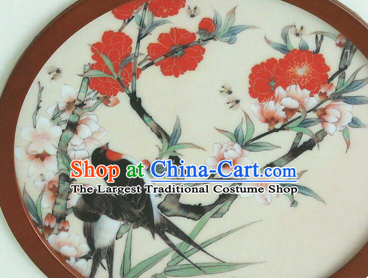 Chinese Traditional Ceiling Lamp Painting of Birds and Flowers Lantern Handmade Wood Lantern