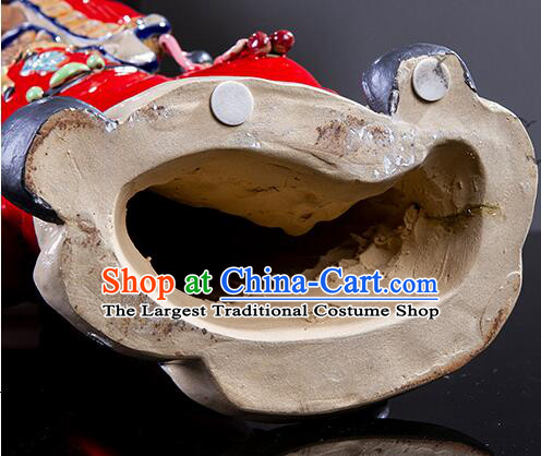 Chinese Ceramics Zhong Kui Statue Bringing Blessings To Hall Hand Made Shi Wan Artistic