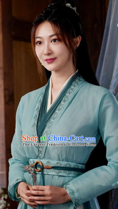 Chinese Ancient Swordswoman Clothing Xian Xia Drama Female Assassin Costumes TV Series Immortal Samsara Fu Shuang Blue Dress