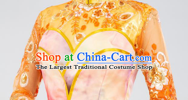 China Women Group Show Opening Dance Costume Spring Festival Gala Dance Clothing Dancing Competition Dress