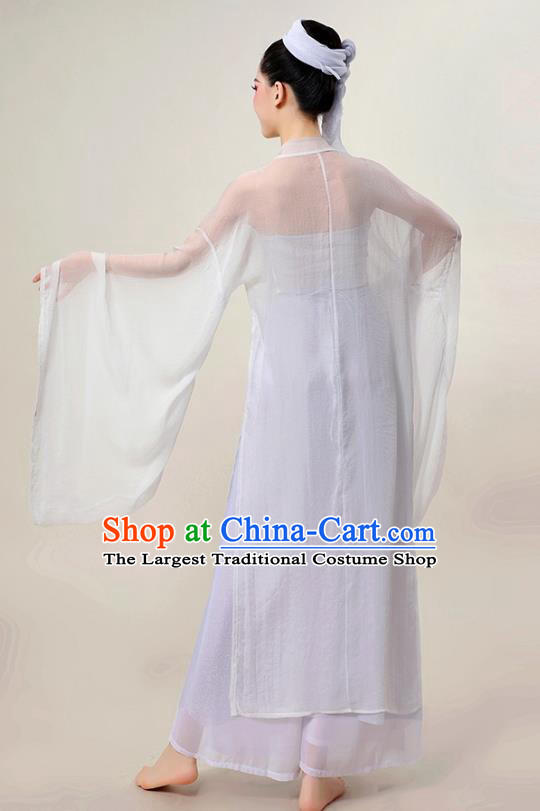 China Woman Solo Dance Clothing Classical Dance Costume Legend of the White Snake Bai Suzhen Fashion Fan Dance White Outfit