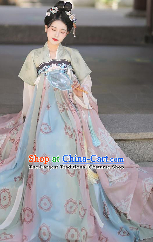China Ancient Princess Garment Costumes Traditional Hanfu Ruqun Dresses Tang Dynasty Palace Lady Clothing