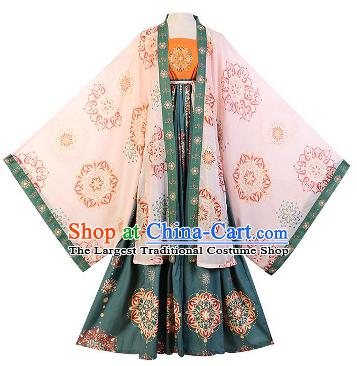 China Traditional Hanfu Dresses Tang Dynasty Imperial Consort Clothing Ancient Court Empress Garment Costumes
