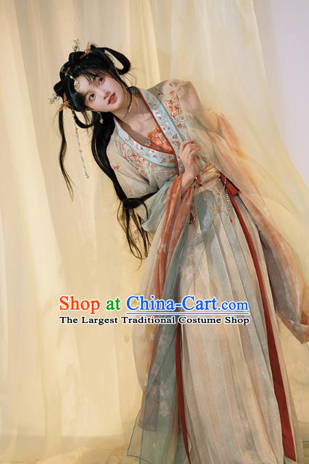 China Northern and Southern Dynasties Royal Princess Clothing Ancient Court Lady Garment Costumes Traditional Hanfu Dresses Complete Set