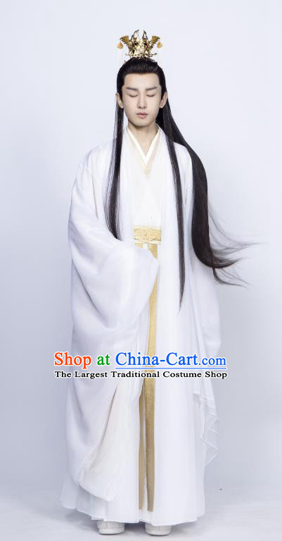 China Ancient God Costumes TV Series Swordsman Clothing Drama Immortal Samsara Lord Ying Yuan White Garments