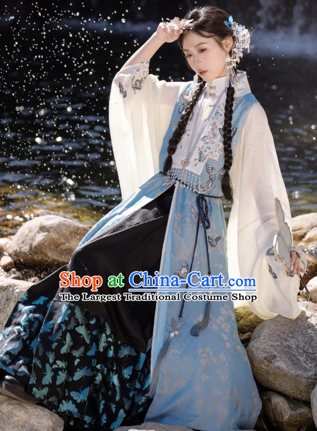 China Ancient Royal Princess Clothing Ming Dynasty Noble Woman Costumes Traditional Hanfu Dresses Complete Set
