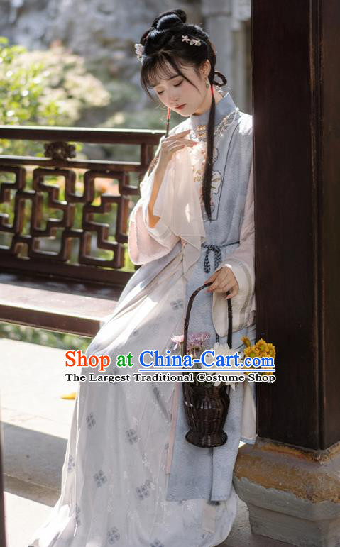 Chinese Ancient Female Hanfu Clothing Ming Dynasty Aristocratic Lady Costumes A Dream in Red Mansions Lin Daiyu Dress